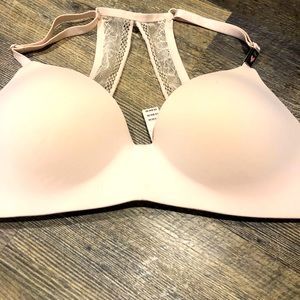Victoria’s Secret blush colors razor back bra in lace